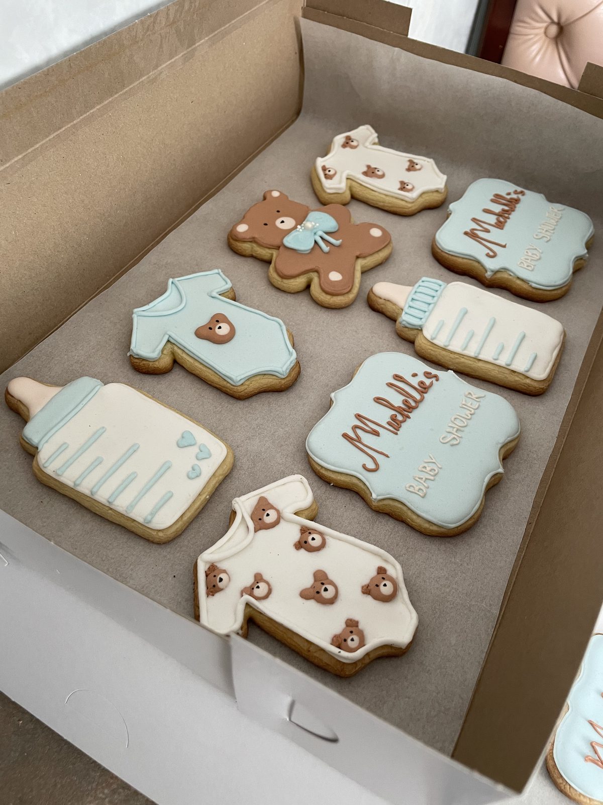 Box of hand-iced designer sugar cookies